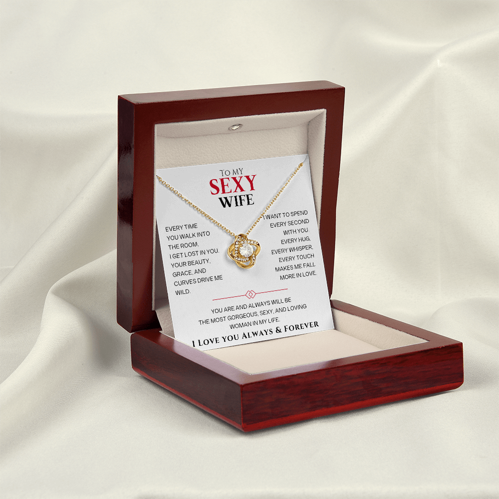 Love Knot Necklace – To My Beautiful Wife – Romantic Gift of Eternal Love
