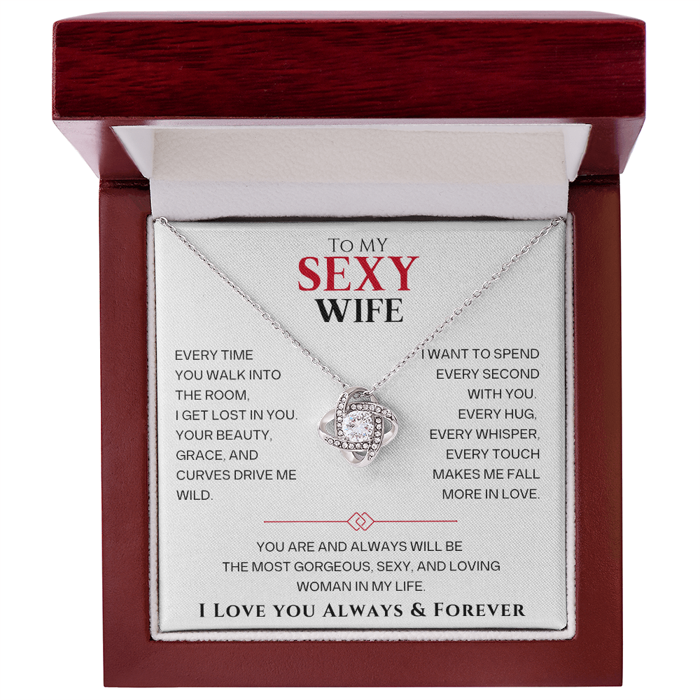 Love Knot Necklace – To My Beautiful Wife – Romantic Gift of Eternal Love