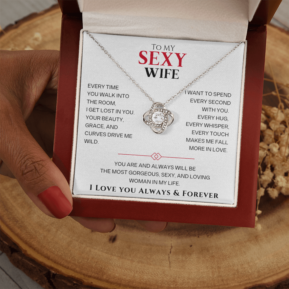 Love Knot Necklace – To My Beautiful Wife – Romantic Gift of Eternal Love