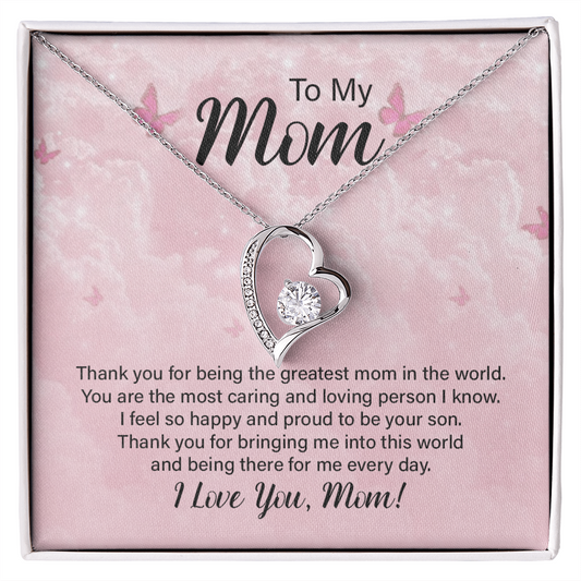 Forever Love Necklace for Mom – Meaningful Jewelry Gift for Mother's Day, Birthday, or Christmas