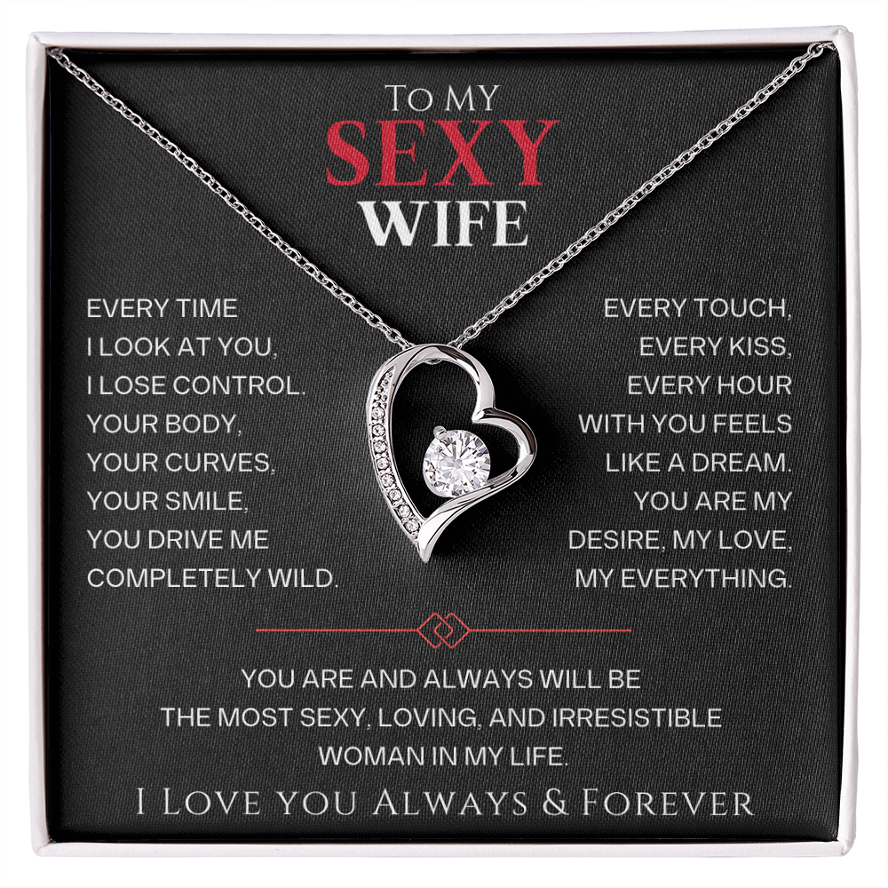 To My Wife – I Love You Always & Forever – Forever Love Necklace & Message Card