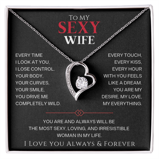 To My Wife – I Love You Always & Forever – Forever Love Necklace & Message Card