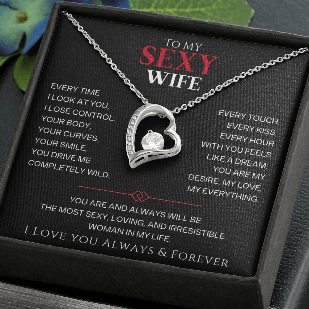 To My Wife – I Love You Always & Forever – Forever Love Necklace & Message Card