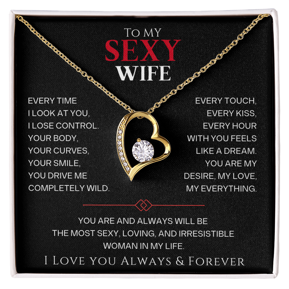 To My Wife – I Love You Always & Forever – Forever Love Necklace & Message Card
