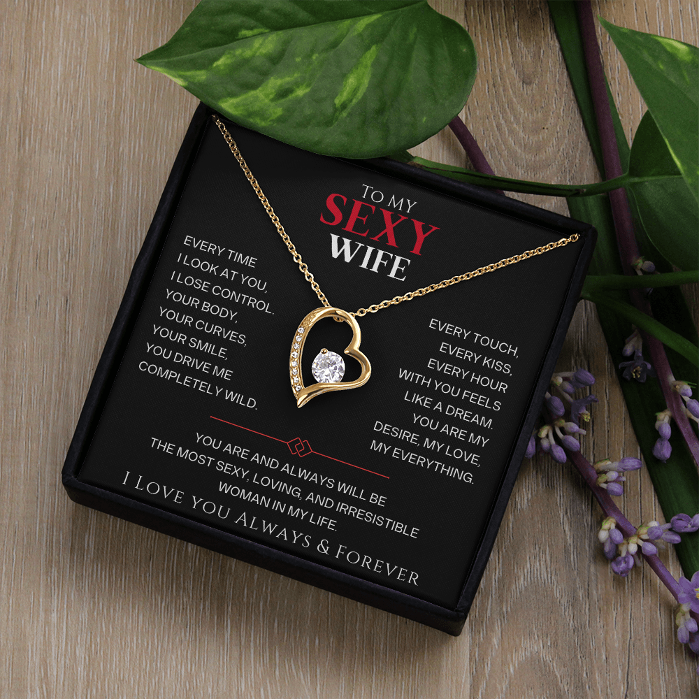 To My Wife – I Love You Always & Forever – Forever Love Necklace & Message Card
