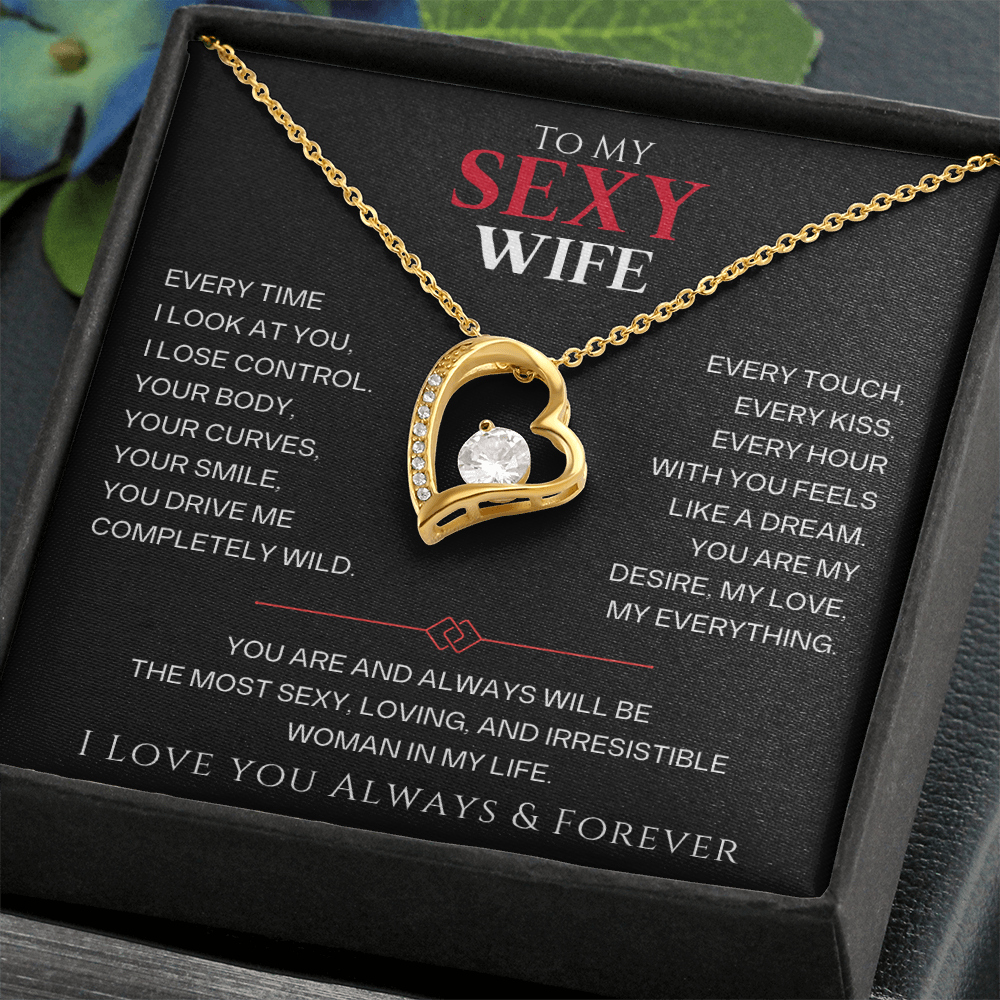 To My Wife – I Love You Always & Forever – Forever Love Necklace & Message Card